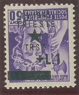 ITALIA - OCC. JUGOSLAVA DI TRIESTE SASS. 4aa NUOVO - Ocu. Yugoslava: Trieste