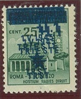 ITALIA - OCC. JUGOSLAVA DI TRIESTE SASS. 2ba NUOVO - Ocu. Yugoslava: Trieste