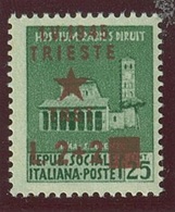 ITALIA - OCC. JUGOSLAVA DI TRIESTE SASS. 7d NUOVO - Jugoslawische Bes.: Triest