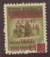 ITALIA - OCC. JUGOSLAVA DI TRIESTE SASS. 1Ce NUOVO - Ocu. Yugoslava: Trieste