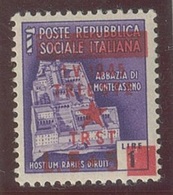 ITALIA - OCC. JUGOSLAVA DI TRIESTE SASS. 9f NUOVO - Yugoslavian Occ.: Trieste