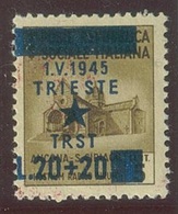 ITALIA - OCC. JUGOSLAVA DI TRIESTE SASS. 11g NUOVO - Occ. Yougoslave: Trieste