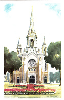 Sherbrooke Québec - Église Saint-Jean-Baptiste Church - Illustration Tom Smalley - Unused - 2 Scans - Sherbrooke