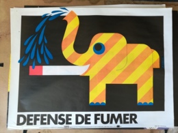 AFFICHE  DE 1988 . CHADEBEC "  DEFENSE DE FUMER  " - Affiches