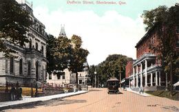 Sherbrooke Québec - Rue Dufferin Street - Tramway - Magog Hotel - Post Office - Written 1914 - 2 Scans - Sherbrooke