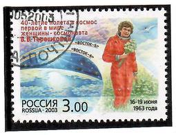 Russia 2003 .Spacewoman V.V.Tereshkova. 1v: 3.00.   Michel # 1088  (oo) - Gebruikt