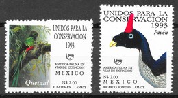 Mexico 1993 MiNr. 2367 - 2368  Mexiko Endangered Birds  2v MNH** 8.00 € - Koekoeken En Toerako's