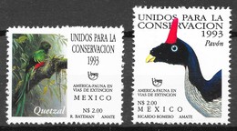 Mexico 1993 MiNr. 2367 - 2368  Mexiko Endangered Birds  2v MNH** 8.00 € - Cuckoos & Turacos