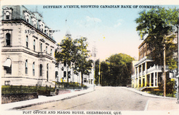 Sherbrooke Québec - Rue Commerce Dufferin Street - Magog Hotel - Post Office And Bank - Written 1929 - 2 Scans - Sherbrooke