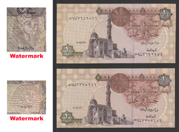 Egypt - 2007 - RARE - Prefix "506" - Different Wmk. - 1 EGP - P-50 - Sign #21b - OKDA - UNC - Egypte