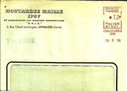 Lettre  EMA Secap N 1956 Moutardes Maille Alimentation Levallois C15/52 - Food