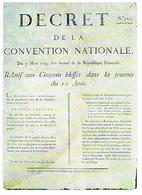 LES MURAILLES  DE LA REVOLUTION  FRANCAISE DECRET DE LA CONVENTION NATIONAL CPM TBE 17 - Evènements