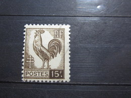 VEND BEAU TIMBRE DE FRANCE N° 647 , XX !!! (b) - 1944 Coq Et Maríanne D'Alger