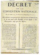 LES MURAILLES  DE LA REVOLUTION  FRANCAISE  DECRET DE LA CONVENTION  NATIONALE CPM TBE 21 - Evènements