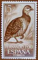 1964 FERNANDO POO Colonia SPAGNA Uccelli Birds Ring-necked Francolin (Scleroptila Streptophora) - 15 Cts  Nuovo - Fernando Poo