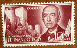 1960 FERNANDO POO Musica Compositori Castelli Pro Infanzia Manuel De Falla - 10+5 Cts  Nuovo - Fernando Po