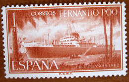 1962 FERNANDO POO Navi Pro Infanzia Pro Children-ships - 1 Pta  Nuovo - Fernando Po