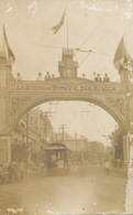 Real Photo La Acera De Romay ( Doctor Vaccination ) Al General Menocal (born Jaguay Grande )Tram Tramway - Cuba