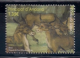 ANDORRA ESPAÑOLA 2017 - ANIMALES EN EL ARTE - BOUS - SANT MIQUEL DE PRATS - Donkeys