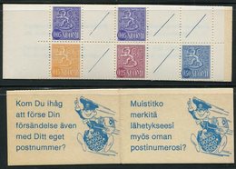 FINLAND 1972 Lion Definitive 1 Mk. Complete Booklet MNH / **.  Michel MH 4 - Cuadernillos