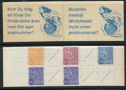 FINLAND 1972 Lion Definitive 1 Mk. Complete Booklet MNH / **.  Michel MH 5 - Libretti