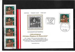 6046o: Österreich 1980, Sonderstempel Gustav Klimt- Klosterneuburg Auf Beleg Und 4mal ** Bzw. Gestempelte Briefmarken - Klosterneuburg