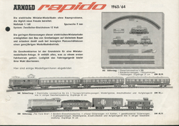 Catalogue ARNOLD RAPIDO 1963-64 Maßstab 1/160 Miniatur-Modellbahn - Deutsch