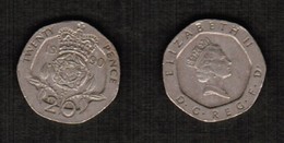 GREAT BRITAIN  20 PENCE 1990 (KM # 939) #5573 - 20 Pence