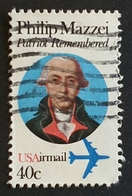 Airmail,  #C98, Philip Mazzei, United States Of America, USA, Used - 2b. 1941-1960 Nuevos