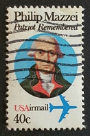 Airmail,  #C98, Philip Mazzei, United States Of America, USA, Used - 2b. 1941-1960 Ungebraucht