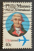 Airmail,  #C98, Philip Mazzei, United States Of America, USA, Used - 2b. 1941-1960 Unused