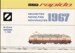 Catalogue ARNOLD RAPIDO Neuheiten 1967 N 9 Mm 1/160 + Preisliste DM - German