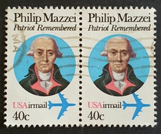 Airmail,  #C98, Philip Mazzei, United States Of America, USA, Used - 2b. 1941-1960 Nuovi