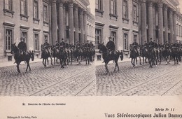 MILITARIA . VUES STEREOSCOPIQUES Julien Damoy N°11 . Entrée De L'Ecole Du Cavalier - Regimente