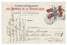 WWI MISTRAL HENRI 9 SECTION MUNITIONS 2 RAC TRESOR ET POSTES 122 POUR GRENOBLE - CPA CORRESPONDANCE MILITAIRE - Guerra 1914-18