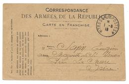 WWI SAPIN EUGENE LES MAZUERS ST HONORE ISERE TRESOR ET POSTES - CPA CORRESPONDANCE MILITAIRE - War 1914-18