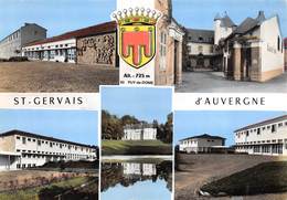 CPSM 63 ST GERVAIS D AUVERGNE MULTI VUES   Grand Format  15 X 10,5 Cm - Saint Gervais D'Auvergne