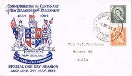 36312. Carta AUCKLAND (New Zealand) 1954. Centennial Paliament - Cartas & Documentos