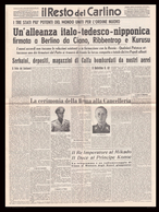 IL RESTO DEL CARLINO - 28 Settembre 1940 Anno XVIII - Il Patto Tripartito Roma / Berlino / Tokyo - Italiano