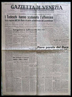 GAZZETTA DI VENEZIA (Venezia) - 18/19 Dicembre 1944 (La Battaglia Delle Ardenne - Mussolini A Milano) - Italiano
