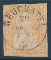 25D 20 Rappen Strubel Mit Sauberem Vollstempel NEUCHATEL - Usati