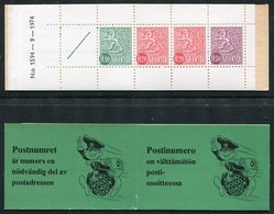 FINLAND 1975 Lion Definitive 1 Mk. Complete Booklet MNH / **.  Michel MH 9 - Cuadernillos
