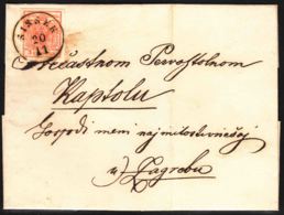 Austria, Austrohungarian Empire, Croatia Sissek (Sisak) To Agram (Zagreb), Postal History Cover - Briefe U. Dokumente