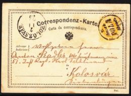 Austria, Austrohungarian Empire, Croatia Pola (Pula) To Hungary Koloszvar, Nice Italian Inscription Postal Card - Briefe U. Dokumente