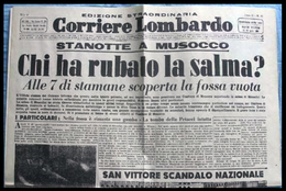 CORRIERE LOMBARDO 24/25 Aprile 1946 (Trafugamento Della Salma Di Mussolini) - Italienisch