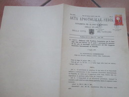 1976 Acta Apostolicae Sedis XLI Congresso Eucaristico Filadelfia Ordinanza Pontificia Commissione - Autres & Non Classés