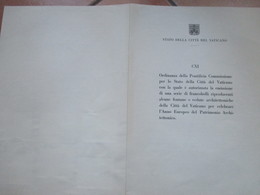 1975 Ordinanza Pontificia N. CXI Commissione Autorizzazione Emissione ANNO Europeo Architettonico Serie Cpl.n.6 Valori - Andere & Zonder Classificatie