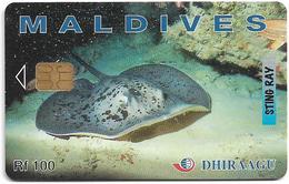 Maldives - Dhiraagu (chip) - Sting Ray - 274MLDGIB - Chip Siemens S35, 100MRf, Used - Maldive