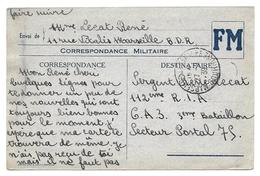 WWII 1939 RENE LECAT 112 RIA SP 75 DE RUE VITALIS MARSEILLE - CPA CORRESPONDANCE MILITAIRE - Oorlog 1939-45