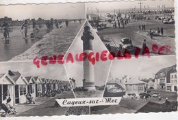 80 - CAYEUX SUR MER - LA PLAGE - ENTREE DE LA PLAGE-LE PHARE-LES PLANCHES ET LES CABINES- PLACE COURBET   - SOMME - Cayeux Sur Mer